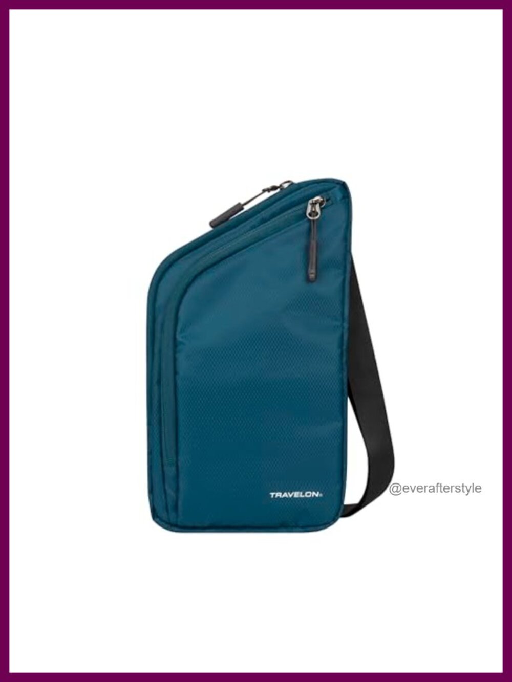 Travelon World Travel Essentials Slim Crossbody Bag RFID Adjustable Strap